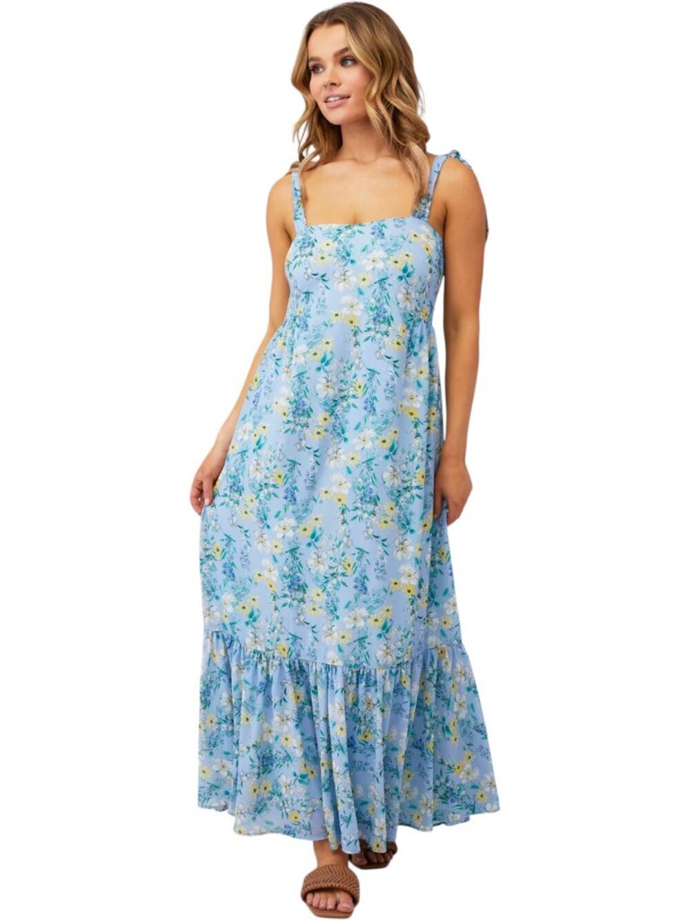 YUMI KIM XS Rosette floral maxi dress in Eden Blue - Picture 5 of 6